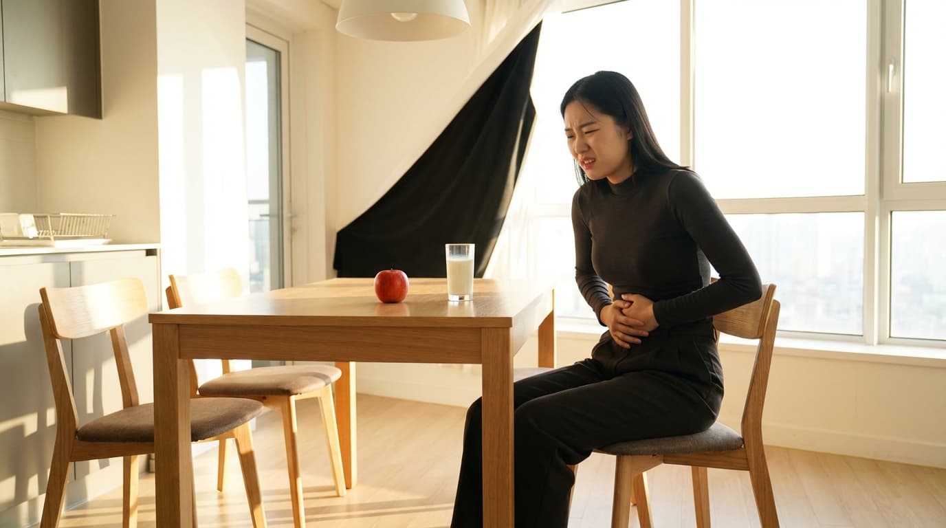 식사 후 복부 팽만, 가스는 없는데 배가 터질 듯한 진짜 이유 (장 기능 개선 연구 결과 기반)