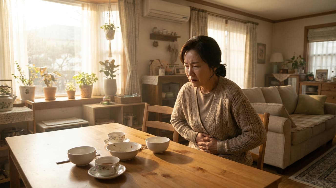 갱년기인데 소화가 안 되고 배가 아파요? 장 건강의 적신호일 수 있습니다.