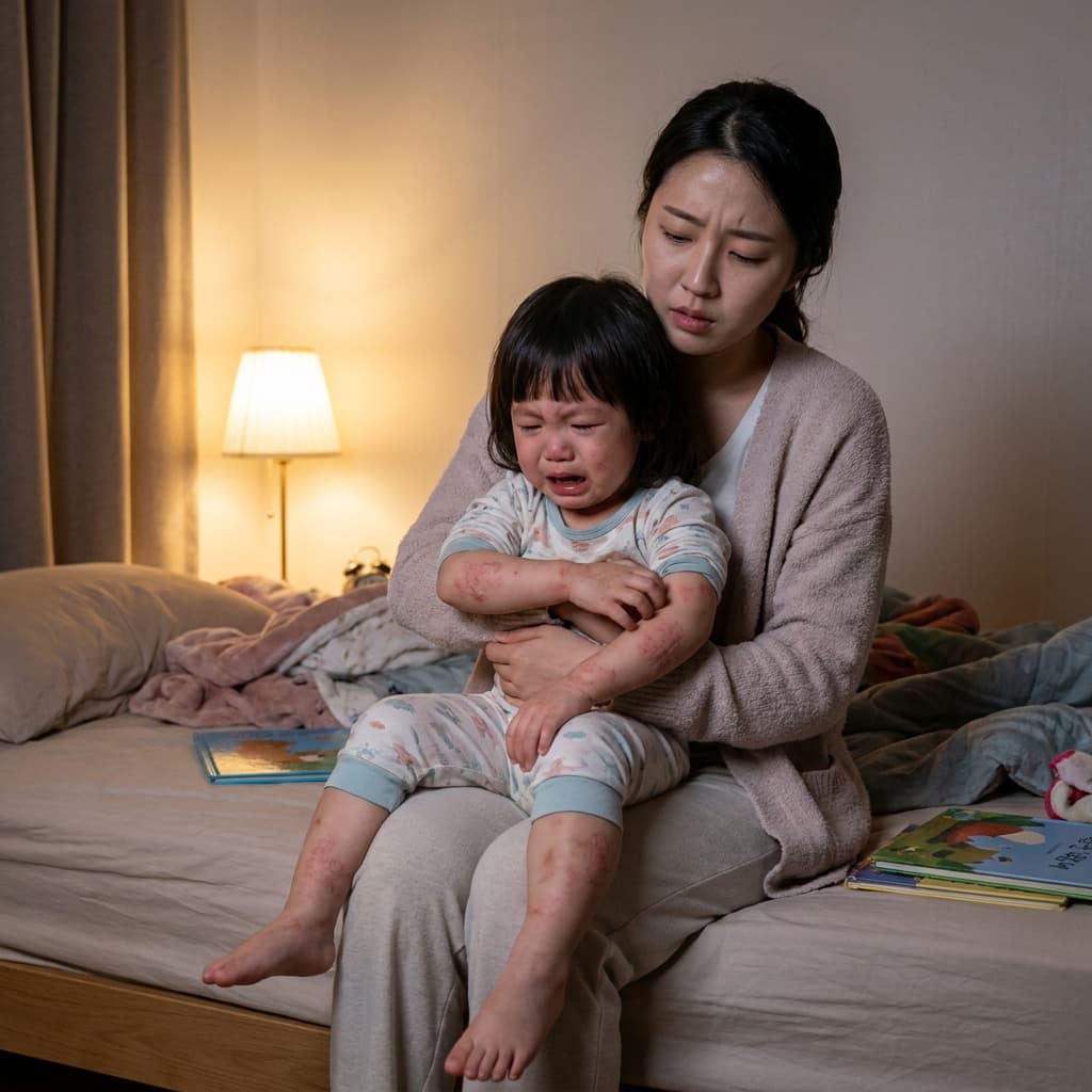 아이가 밤새 긁고 울어요: 엄마 마음 찢어지는 소아 아토피 습진, 장(腸)부터 다스려야 합니다.