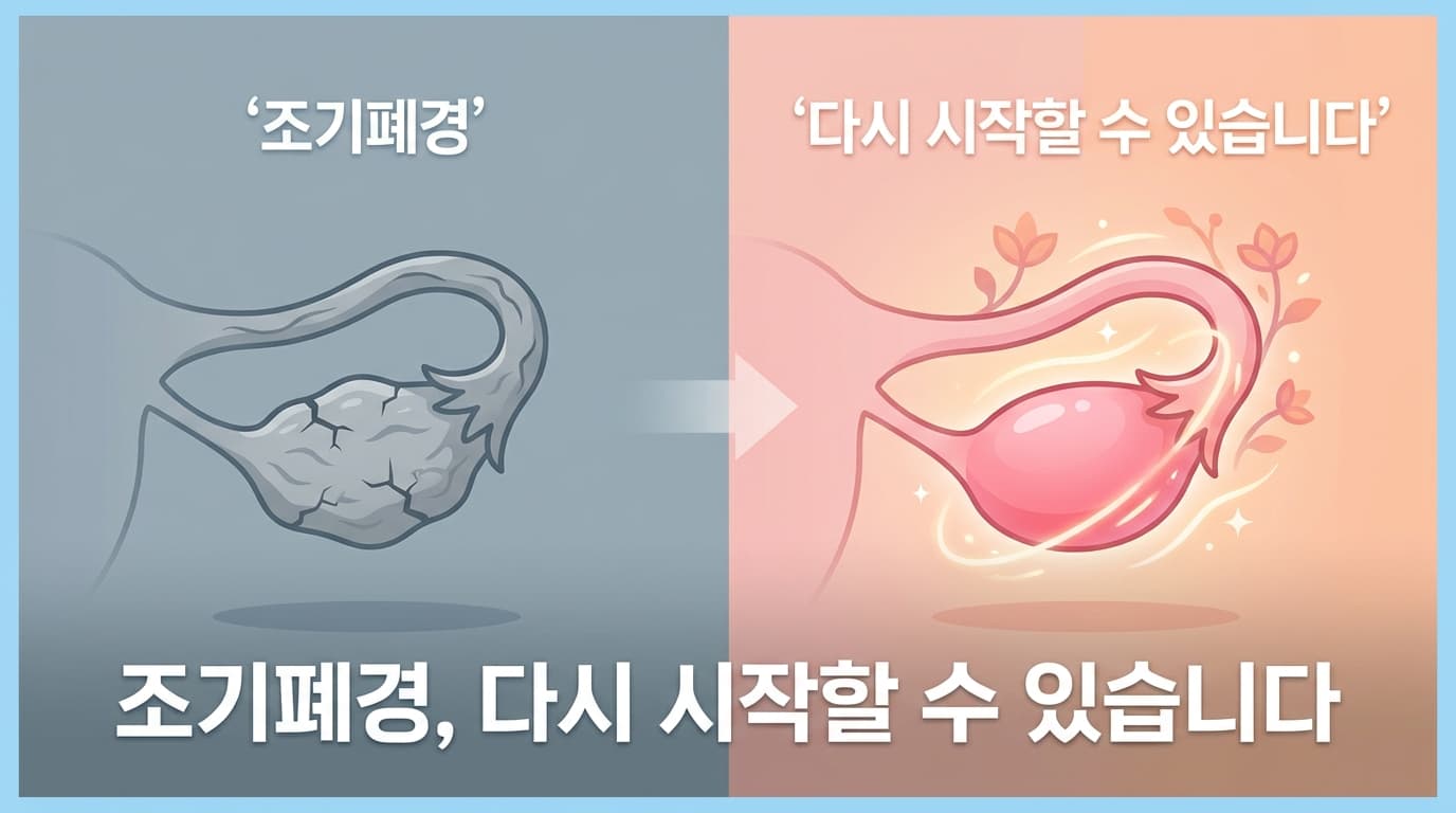 조기폐경 진단, 다시 생리할 수 있나요? 희망을 되찾는 한방 솔루션