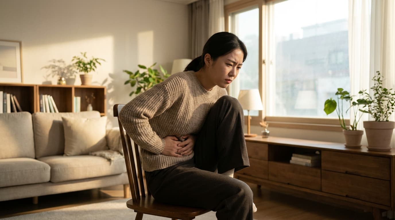오른쪽 아랫배가 너무 아파요, 배탈일까요 맹장염일까요?