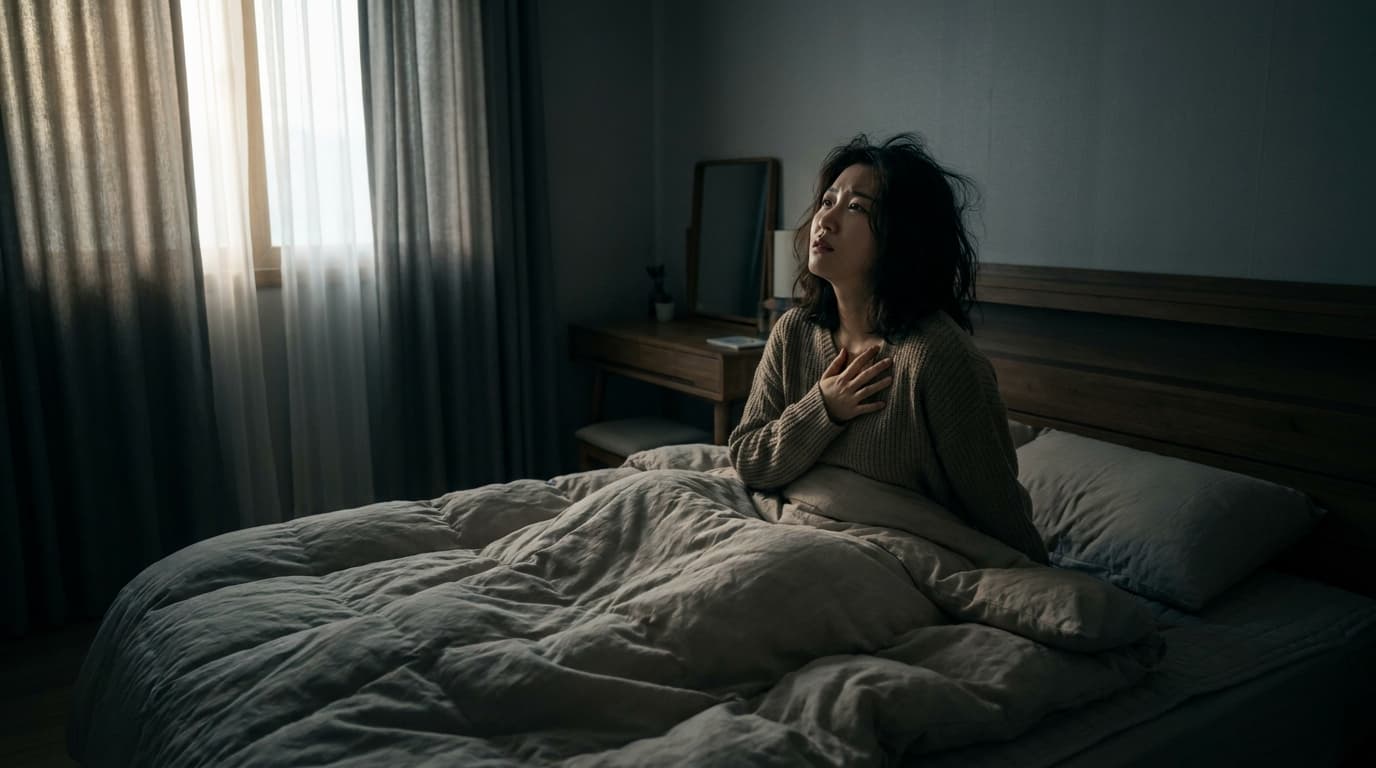 寝ようと横になると心臓がドキドキする:もしかして不眠症の警告灯でしょうか?