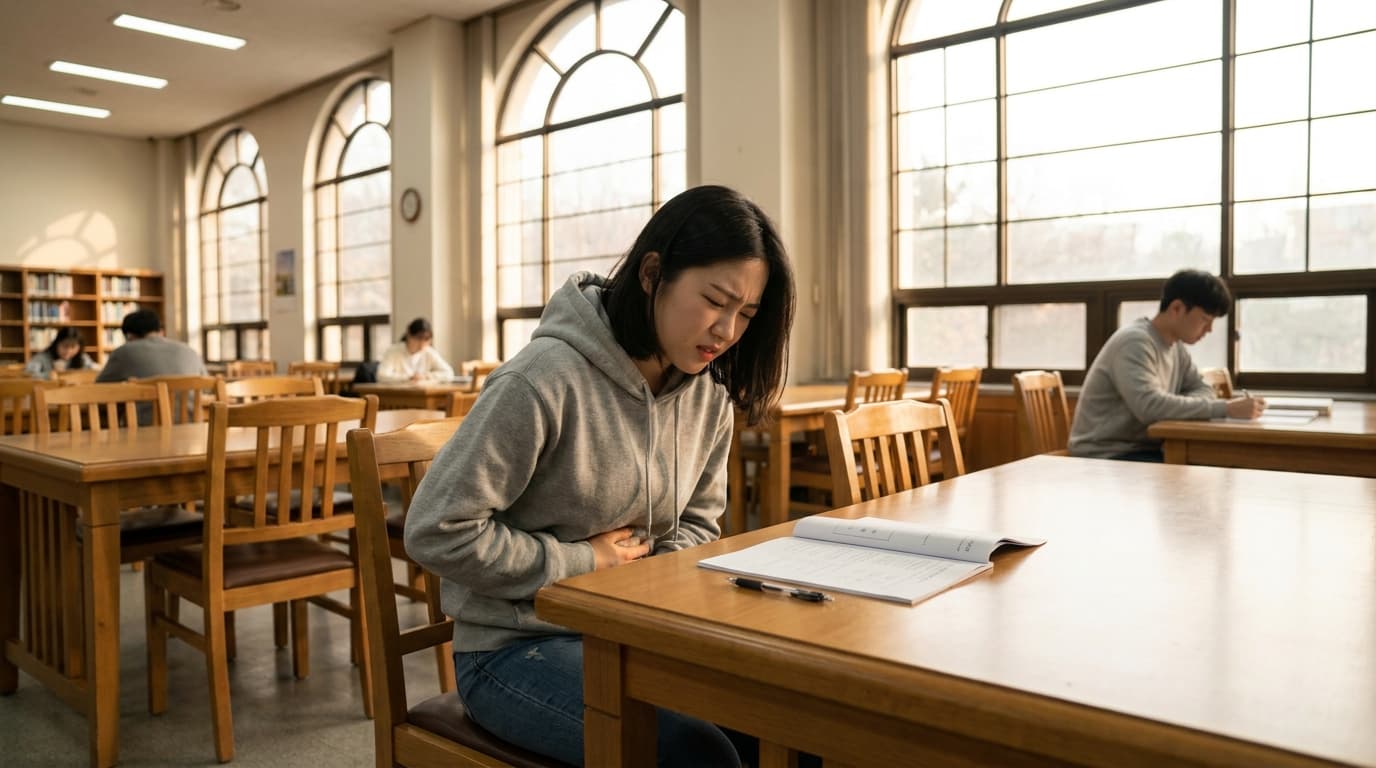 시험 때 배 아파요? 수험생 긴장성 복통, 더 이상 참지 마세요!