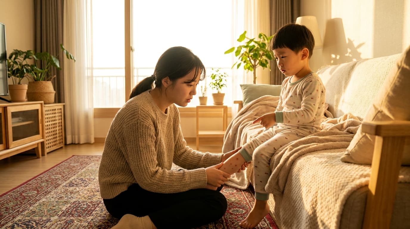 아이 다리에 붉은 반점이 생겼어요? 단순 열꽃 아닌 '자반증', 조기 치료가 중요한 이유
