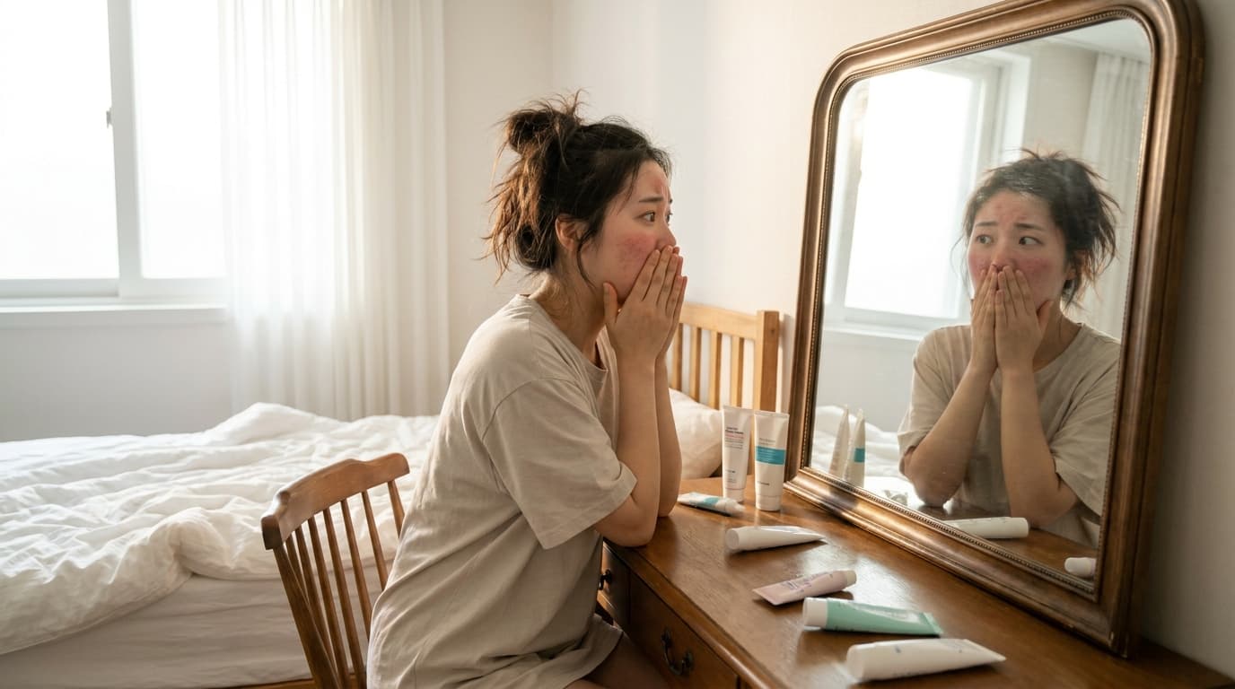 자고 일어났더니 얼굴이 붉게 뒤집어졌어요? 몸 속 경고등일 수 있습니다.