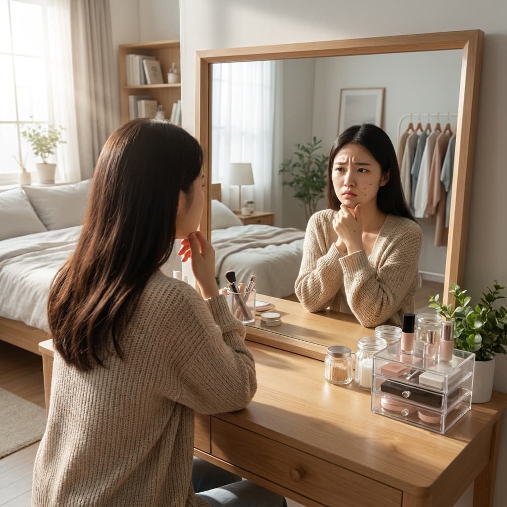 顎の下にニキビが繰り返しできる?もしかして「多囊胞性卵巣症候群」のせいでしょうか?